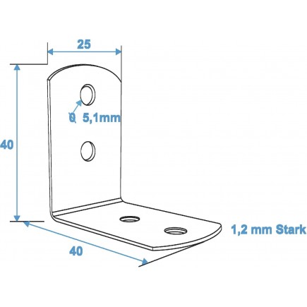 ROADINGER Small Corner Brace 25x40mm